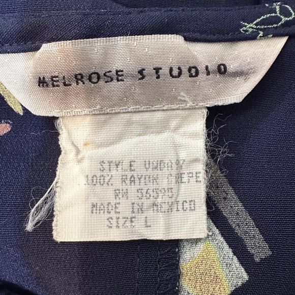 Melrose Studio Blue Unlined Sleeveless Shift Dress Size Large - Picture 9 of 9